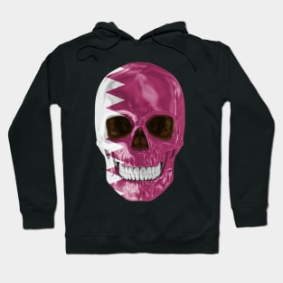 Qatar Flag Skull - Gift for Qatarian With Roots From Qatar Hoodie